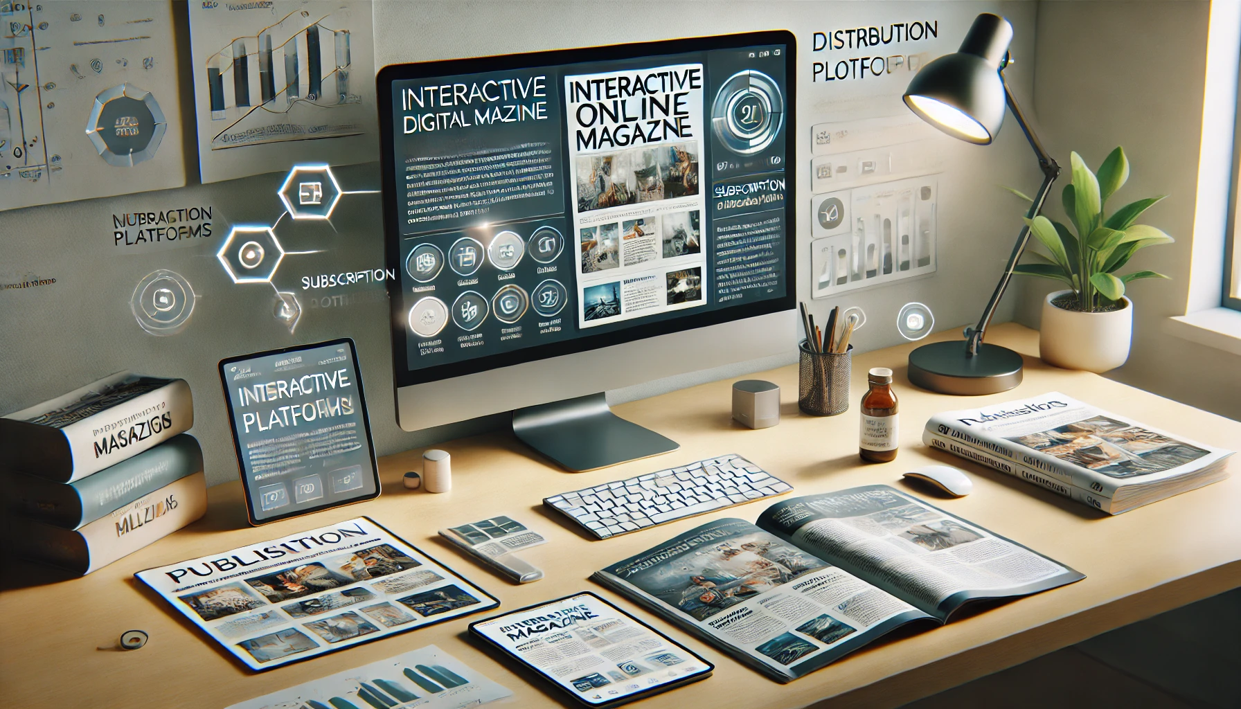 a modern digital workspace for creating and distributing interactive online magazines.